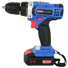 Аккумуляторная дрель-шуруповерт ДИОЛД ДЭА-12ЛИ-07 Li-Ion 2.0 А·ч 12 В х2 кейс 29 Н·м синий/черный