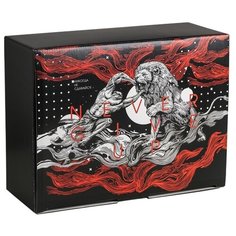 Коробка подарочная Дарите счастье Never give up 30 х 23 х 12 см черный/красный