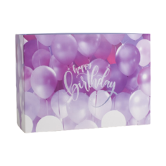 Коробка подарочная Дарите счастье Happy birthday 25 × 18 × 10 см сиреневый