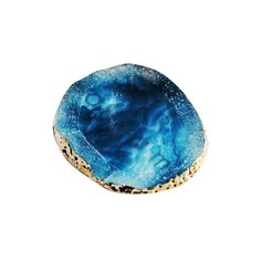 Masura Палета для дизайна ногтей «Золотой срез агата» голубой