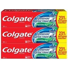 Зубная паста Colgate Тройное действие Натуральная мята комплексная, 150 мл, 3 шт.