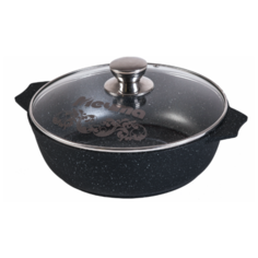 Кастрюля-жаровня Мечта Гранит 26 см 3 л, гранит black