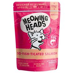 Влажный корм для кошек Meowing Heads беззерновой, с лососем, с курицей, с говядиной 100 г