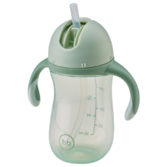 Поильник с трубочкой Happy Baby 14010, 260 мл olive
