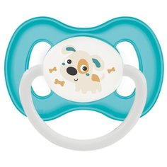 Пустышка силиконовая анатомическая Canpol Babies Bunny & company 0-6 м (1 шт) бирюзовый/собачка