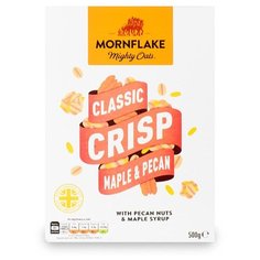 Готовый завтрак Mornflake хлопья запечённые овсяные с орехом пекан и кленовым сиропом, коробка, 500 г