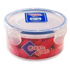 Good & Good Контейнер круглый 0.35 л R2-1 прозрачный/синий