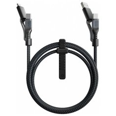 Кабель Nomad Cable 3 in 1 USB-C/USB-A/microUSB 1.5 м черный