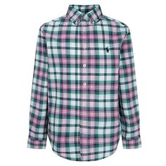 Рубашка Ralph Lauren размер 110, розовый/клетка