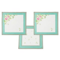 Салфетка SANTALINO Гарден, 3шт 40х40 см бирюза