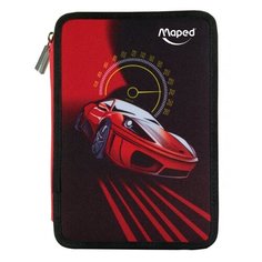Maped Пенал с наполнением Тачки (967430 5) черный/красный