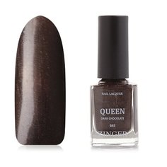 Лак ZINGER Queen, 12 мл, оттенок 645 Dark chocolate