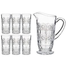Набор Lefard Muza Crystal, кувшин + стаканы 7 предметов прозрачный