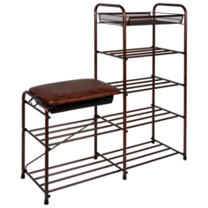 Обувница ЗМИ ПДОсСя 360 , размер (ШхГ): 89х30 см , цвет: Медный "Антик"/коричневый