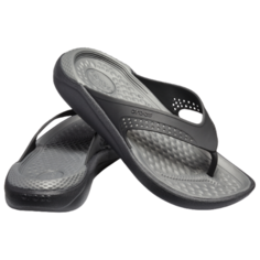 Шлепанцы Crocs LiteRide Flip, размер 44(M11), black/slate grey