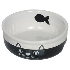 Миска Nobby Face 73692 240 мл черный/белый