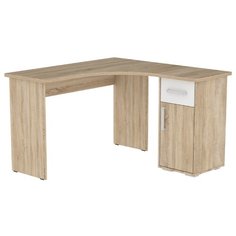 Письменный стол угловой MEBELSON Лайт-1, ШхГ: 120х120 см, цвет: дуб сонома/белый