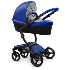 Коляска-трансформер Mima Xari (2 в 1) royal blue/pixel blue/black frame, цвет шасси: черный
