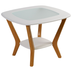 Столик журнальный Мебелик Мельбурн, ДхШ: 65 х 65 см, белый