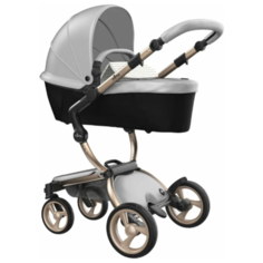 Коляска-трансформер Mima Xari (2 в 1) argento/sandy beige/champagne frame, цвет шасси: золотистый