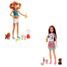 Кукла Barbie Сёстры и щенки, 23 см, FHP61