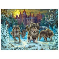 Рыжий кот Картина по номерам "Волки и замок" 40х50 см (Х-8414)