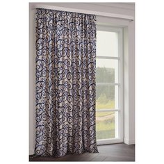 Портьеры ТД Текстиль Круги на ленте 270 см, 1 шт. синий