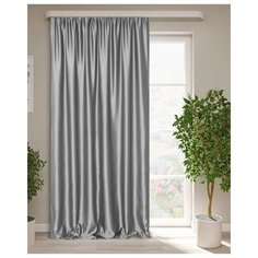 Портьеры ТД Текстиль Милан на ленте 270 см, 1 шт. серый