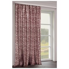 Портьеры ТД Текстиль Круги на ленте 270 см, 1 шт. малиновый