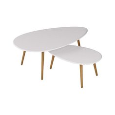 Набор столиков журнальный Калифорния мебель Твинс, ДхШ: 120 х 70 см, белый