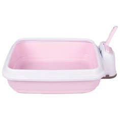 Туалет-лоток для кошек Imac Duo 59х40х28 см нежно-розовый