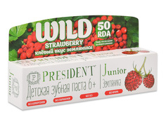 Зубная паста President Junior 6+ лет Земляника без фтора 50ml 18037