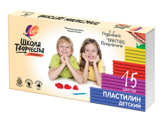 Набор для лепки Луч Пластилин Школа творчества 15 цветов 300g 29С 1764-08