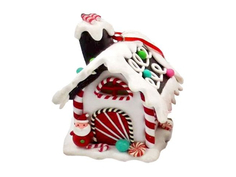 Елочное украшение Forest Market Новогодний пряничный домик с LED-огнями 6x6x9cm MA8499A