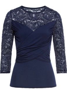 Футболка с кружевом Bonprix