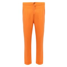 Брюки изо льна и хлопка Kiton