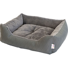 Лежак для животных Foxie Leather 70х60х23 см серый