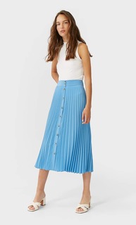 Stradivarius Юбка С Плиссировкой Женская Коллекция Multicolor M
