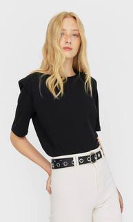 Stradivarius Ремень С Люверсами Женская Коллекция Черный 70