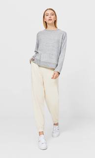 Stradivarius Футболка Из Мягкой Ткани Женская Коллекция Пестро-Серый M