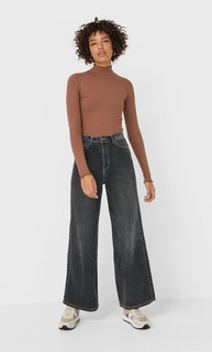 Stradivarius Топ Со Сборкой На Воротнике Женская Коллекция Multicolor S