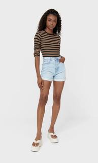 Stradivarius Майка С Длинными Рукавами Женская Коллекция Черный S