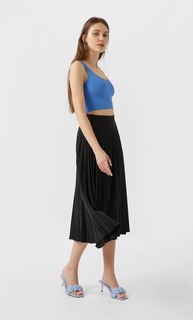 Stradivarius Плиссированная Юбка Женская Коллекция Черный M