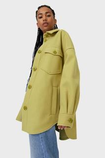 Stradivarius Трикотажная Куртка Оверсайз Женская Коллекция Зеленый S