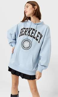 Stradivarius Худи С Надписью Berkeley Женская Коллекция Небесно-Голубой S
