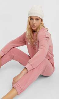 Stradivarius Брюки Джоггеры Женская Коллекция Пастельно-Розовый Xs