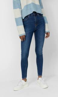 Stradivarius Джинсы Премиум-Качества С Очень Высокой Посадкой Женская Коллекция С Темным Эффектом Потертости 38