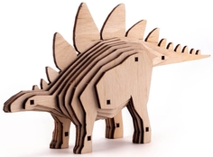 Деревянный конструктор с набором карандашей UNIWOOD Стегозавр