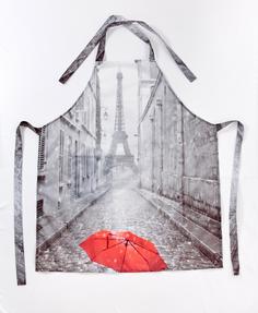 Фартук приталенный, СИРЕНЬ, Дождь в Париже, 90х75см