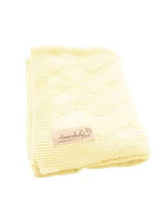 Плед детский вязаный Amarobaby Pure Love Ромбы бежевый, 105х75